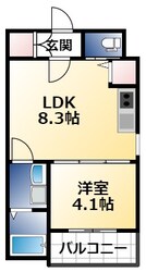 ルミエール若江岩田の物件間取画像